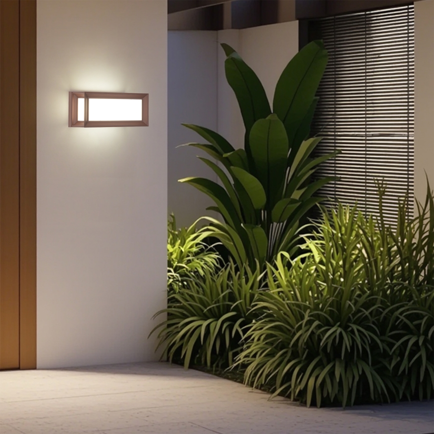 Brilagi - Aplique de pared exterior PARKER 1xE27/60W/230V marrón IP44