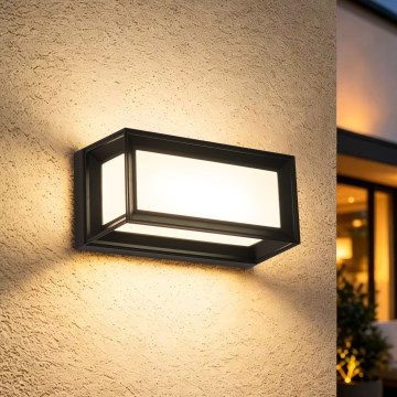 Brilagi - Aplique de pared exterior PARKER 1xE27/60W/230V negro IP44