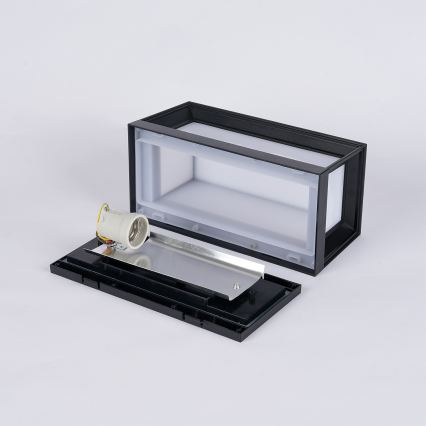 Brilagi - Aplique de pared exterior PARKER 1xE27/60W/230V negro IP44