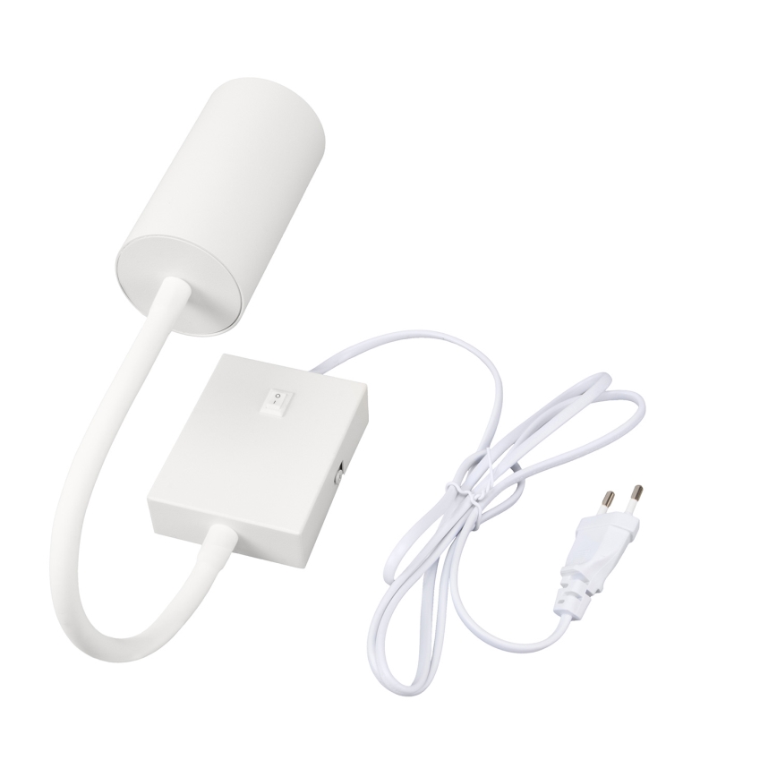 BRILAGI - Lámpara de pared flexible con interruptor SELE 1xGU10/30W/230V blanca