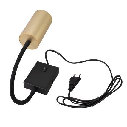 BRILAGI - Lámpara de pared flexible con interruptor SELE 1xGU10/30W/230V negra/dorada