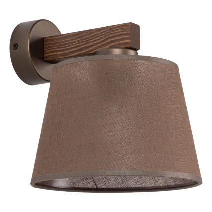 Brilagi - Aplique de pared LATTE 1xE27/15W/230V pino/marrón