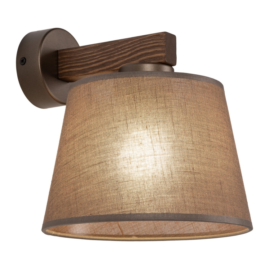 Brilagi - Aplique de pared LATTE 1xE27/15W/230V pino/marrón