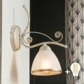 Brilagi - Aplique de pared LED ANTICO 1xE27/60W/230V blanco patinado