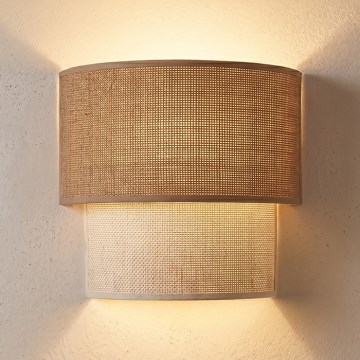Brilagi - Aplique de pared LED BOHO ECO 1xE27/10W/230V beige/crema