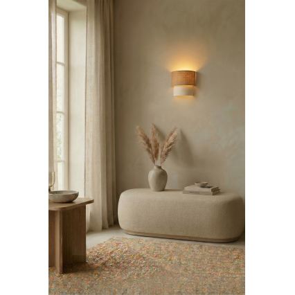 Brilagi - Aplique de pared LED BOHO ECO 1xE27/10W/230V beige/crema