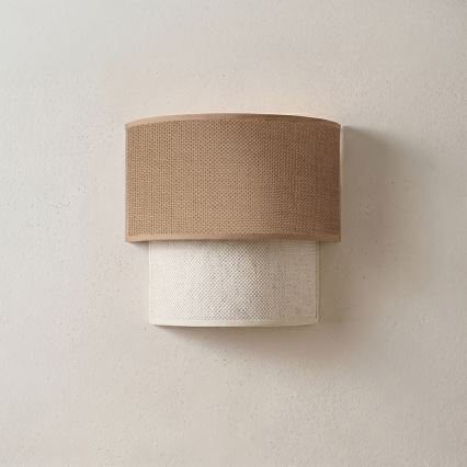 Brilagi - Aplique de pared LED BOHO ECO 1xE27/10W/230V beige/crema