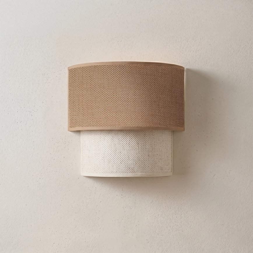 Brilagi - Aplique de pared LED BOHO ECO 1xE27/10W/230V beige/crema