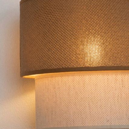 Brilagi - Aplique de pared LED BOHO ECO 1xE27/10W/230V beige/crema