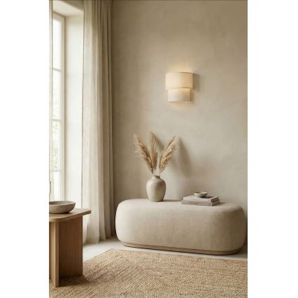 Brilagi - Aplique de pared LED BOHO ECO 1xE27/10W/230V crema
