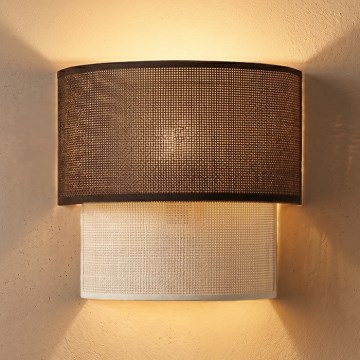 Brilagi - Aplique de pared LED BOHO ECO 1xE27/10W/230V marrón/crema