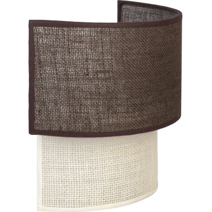 BRILAGI - Aplique de pared LED BOHO ECO 1xE27/10W/230V marrón/crema