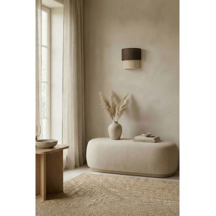 BRILAGI - Aplique de pared LED BOHO ECO 1xE27/10W/230V marrón/crema