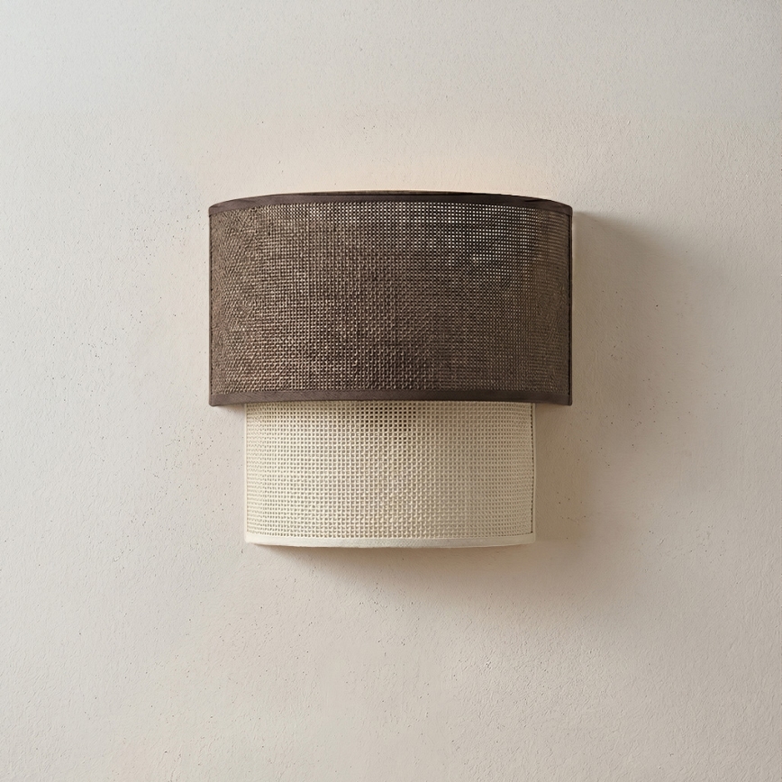 BRILAGI - Aplique de pared LED BOHO ECO 1xE27/10W/230V marrón/crema