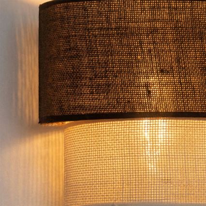 BRILAGI - Aplique de pared LED BOHO ECO 1xE27/10W/230V marrón/crema