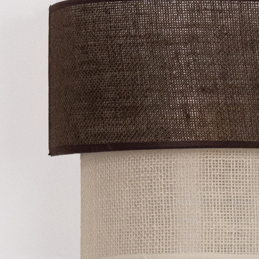 BRILAGI - Aplique de pared LED BOHO ECO 1xE27/10W/230V marrón/crema