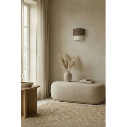 Brilagi - Aplique de pared LED BOHO ECO 1xE27/10W/230V marrón/crema