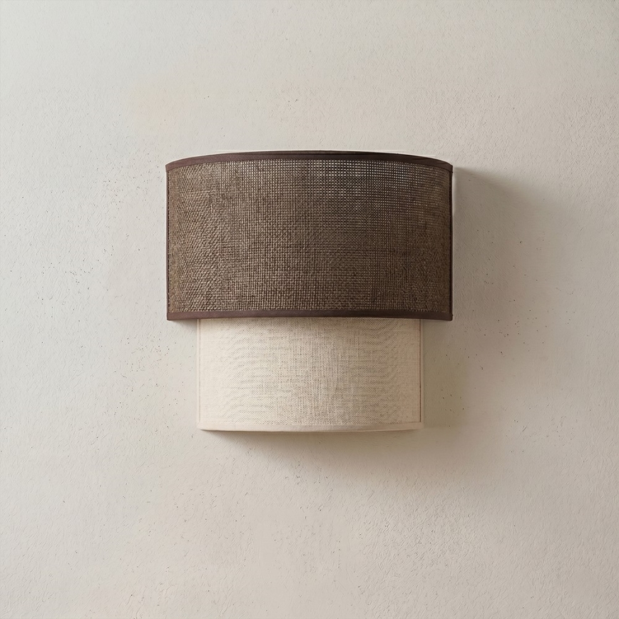 Brilagi - Aplique de pared LED BOHO ECO 1xE27/10W/230V marrón/crema