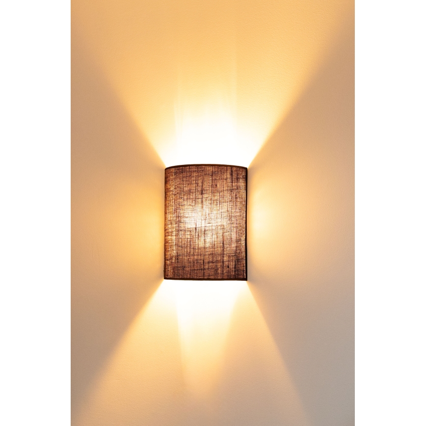 Brilagi - Aplique de pared LED BOHO STYLE 1xE27/15W/230V marrón