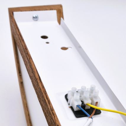 Brilagi - Aplique de pared LED CARVALHO 1xE27/15W/230V roble cerezo