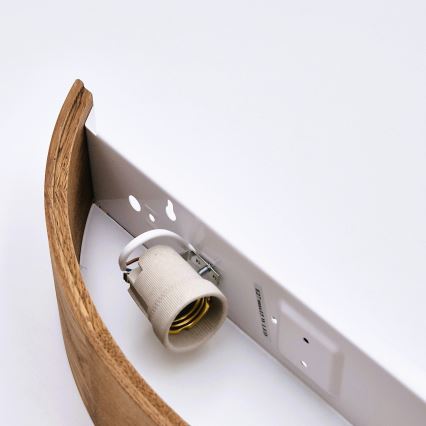 Brilagi - Aplique de pared LED CARVALHO 1xE27/15W/230V roble cerezo