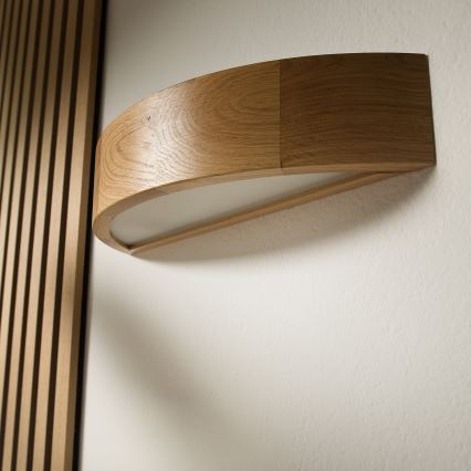 BRILAGI - Aplique de pared LED CARVALHO 1xE27/15W/230V roble