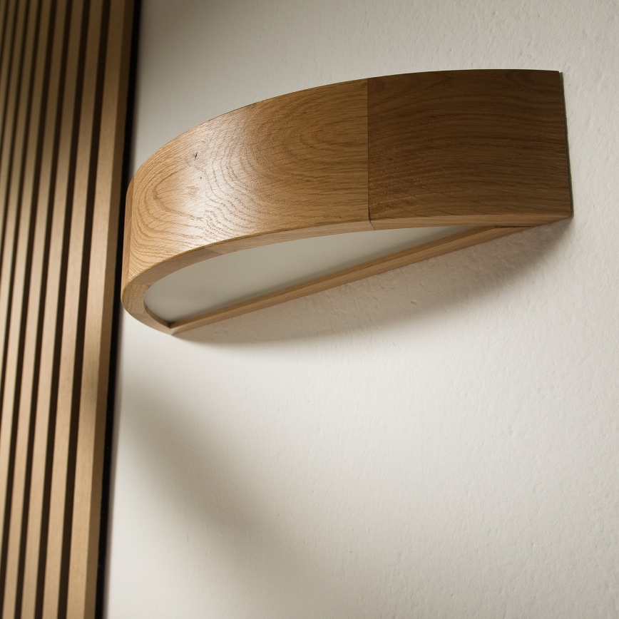 BRILAGI - Aplique de pared LED CARVALHO 1xE27/15W/230V roble