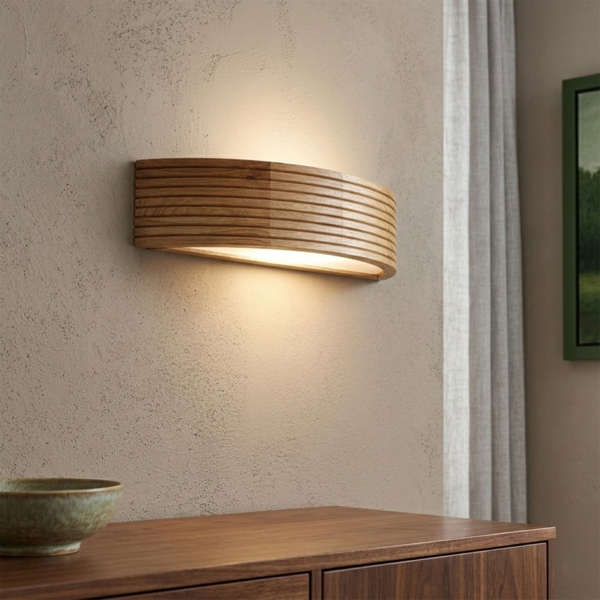 BRILAGI - Aplique de pared LED CARVALHO MODERN 1xE27/60W/230V roble