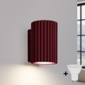 Brilagi - Aplique de pared LED CRESTO 1xGU10/10W/230V 10 cm burdeos
