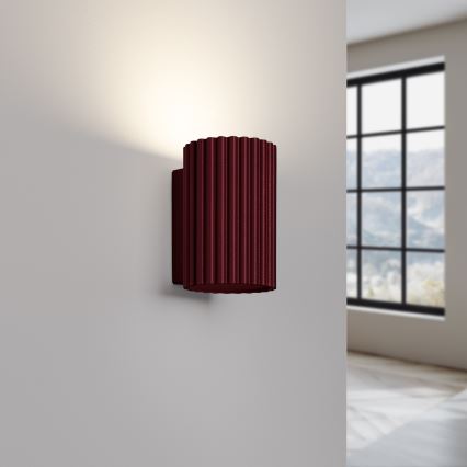Brilagi - Aplique de pared LED CRESTO 1xGU10/10W/230V 10 cm burdeos
