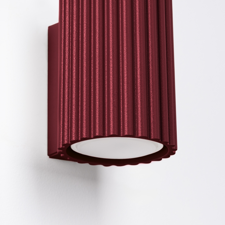 Brilagi - Aplique de pared LED CRESTO 1xGU10/10W/230V 10 cm burdeos