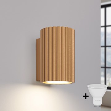 Brilagi - Aplique de pared LED CRESTO 1xGU10/10W/230V 10 cm dorado