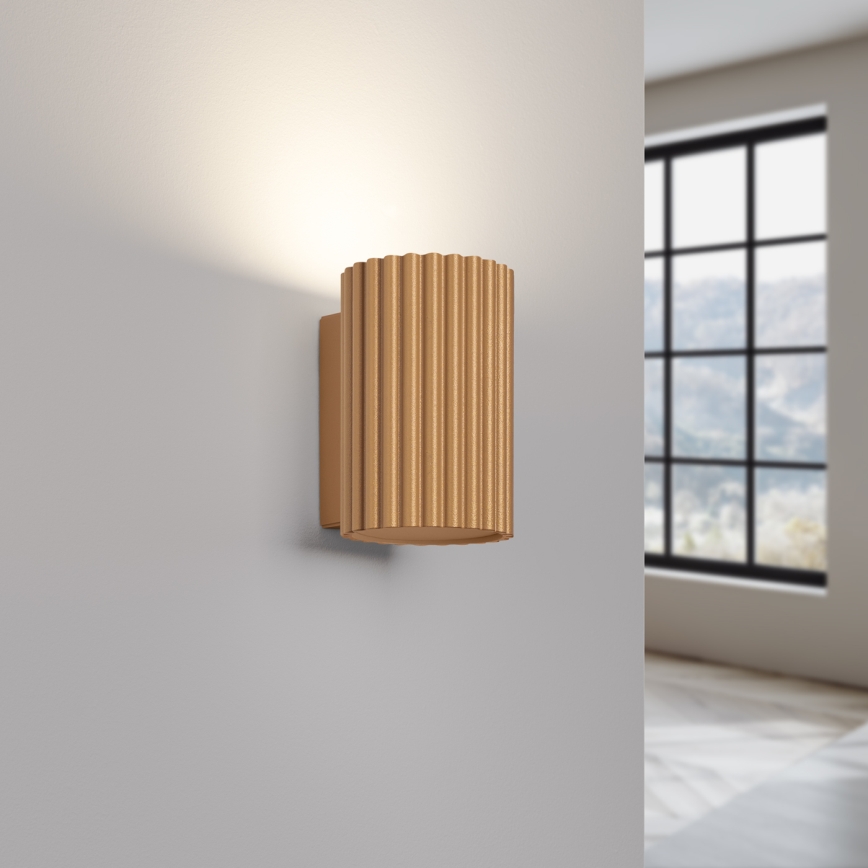 Brilagi - Aplique de pared LED CRESTO 1xGU10/10W/230V 10 cm dorado