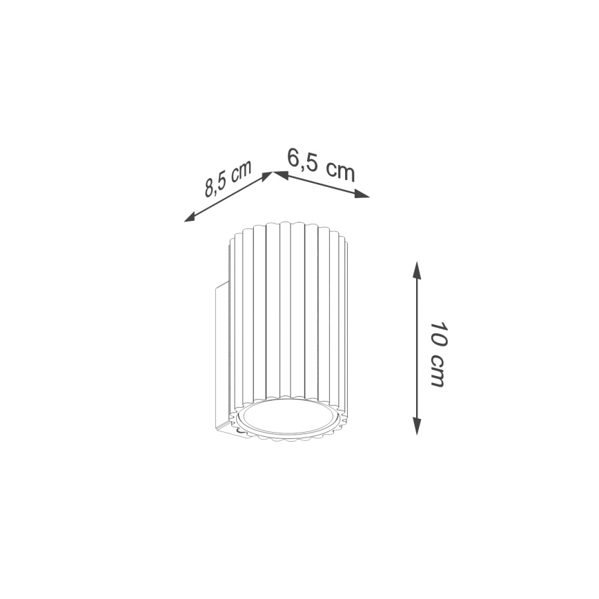 Brilagi - Aplique de pared LED CRESTO 1xGU10/10W/230V 10 cm dorado