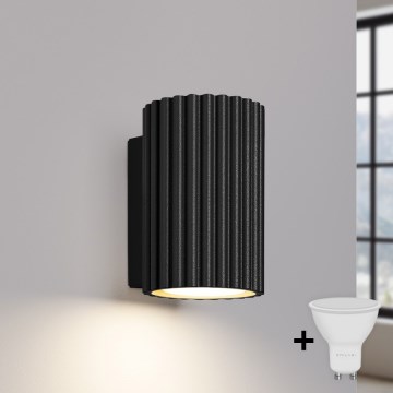 BRILAGI - Aplique de pared LED CRESTO 1xGU10/10W/230V 10 cm negro