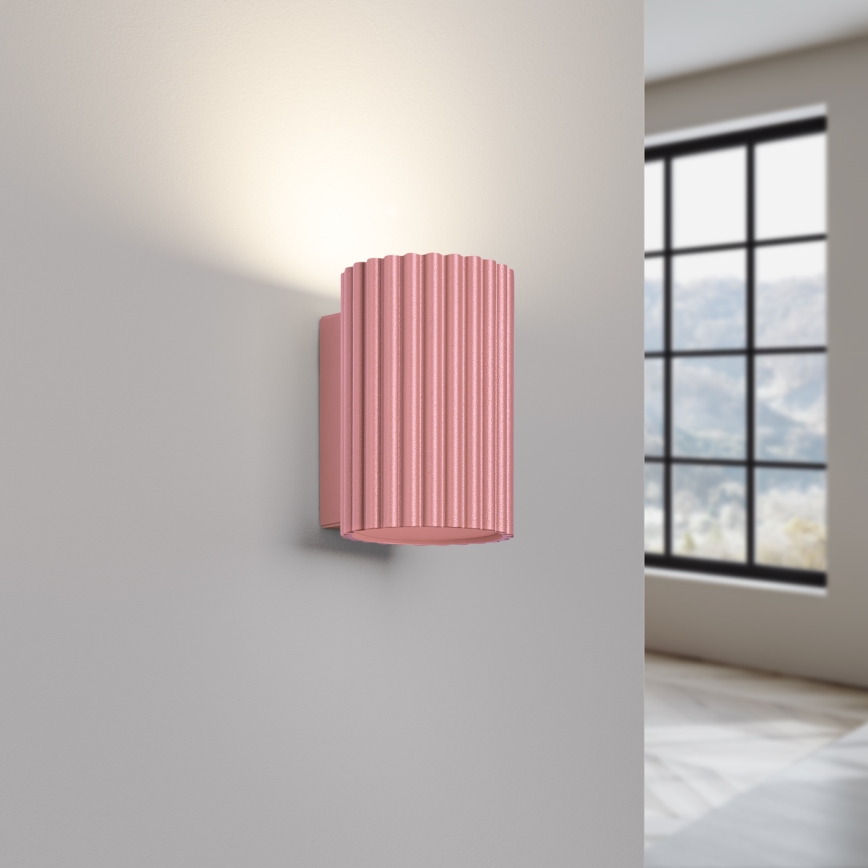 Brilagi - Aplique de pared LED CRESTO 1xGU10/10W/230V 10 cm rosa