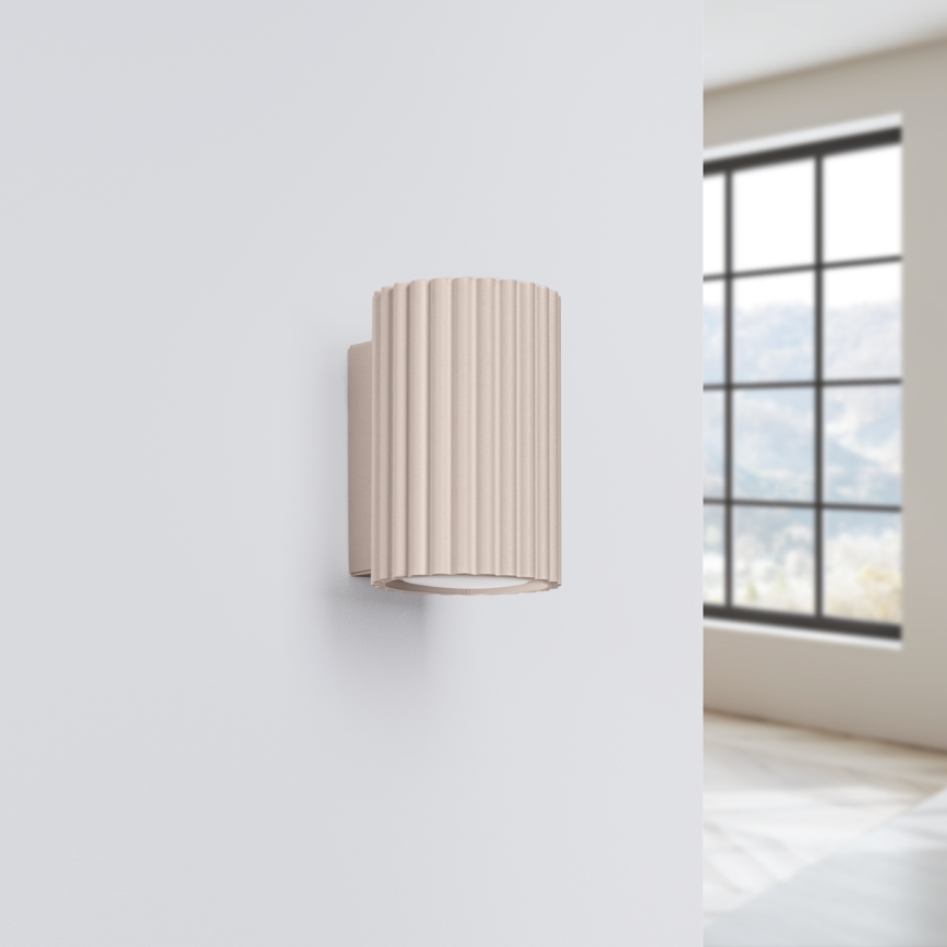 Brilagi - Aplique de pared LED CRESTO 1xGU10/10W/230V 10 cm taupe