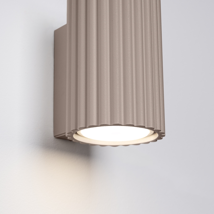 Brilagi - Aplique de pared LED CRESTO 1xGU10/10W/230V 10 cm taupe