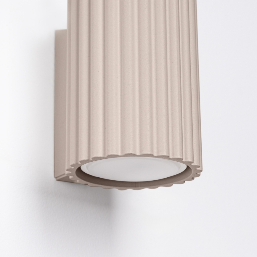 Brilagi - Aplique de pared LED CRESTO 1xGU10/10W/230V 10 cm taupe