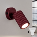 Brilagi - Aplique de pared LED CRESTO 1xGU10/10W/230V burdeos