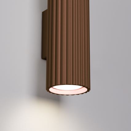 Brilagi - Aplique de pared LED CRESTO 2x GU10/10W/230V, 20 cm, marrón