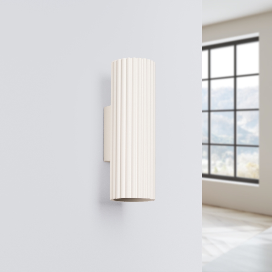 Brilagi - Aplique de pared LED CRESTO 2xGU10/10W/230V 20 cm crema