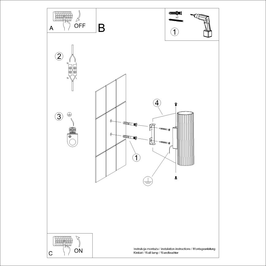 Brilagi - Aplique de pared LED CRESTO 2xGU10/10W/230V 20 cm crema