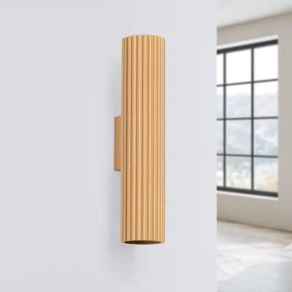 Brilagi - Aplique de pared LED CRESTO 2xGU10/10W/230V 30 cm dorado