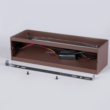 Brilagi - Aplique de pared LED exterior DONNANI LED/12W/230V 30 cm marrón IP44