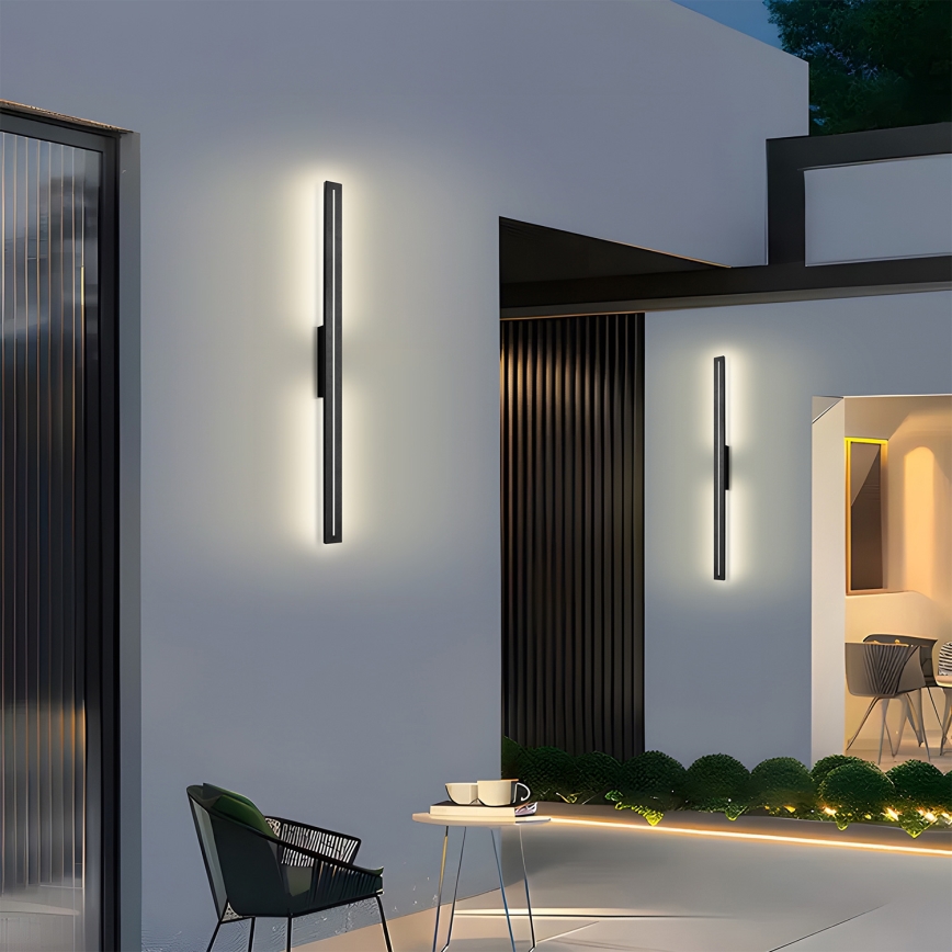 Brilagi - Aplique LED de pared exterior LINEO LED/24W/230V 4000K IP65 100 cm negro CRI 90
