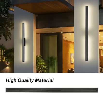 Brilagi - Aplique LED de pared exterior LINEO LED/24W/230V 4000K IP65 100 cm negro CRI 90