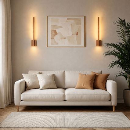 BRILAGI - Aplique de pared LED GARDALINE LED/90W/230V 100 cm roble