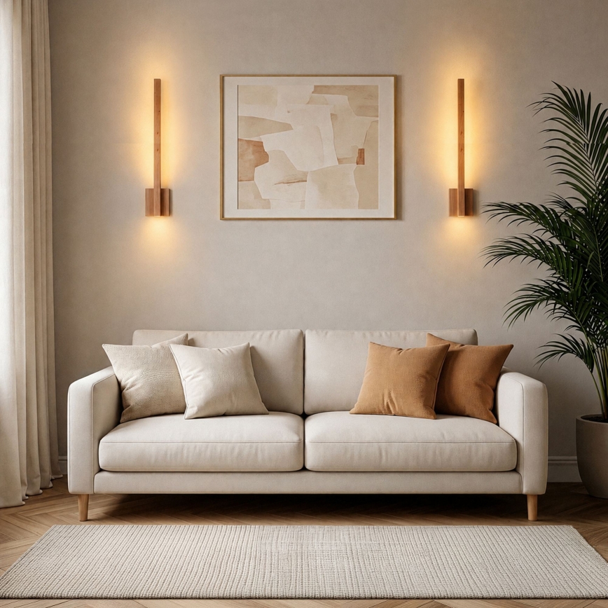 BRILAGI - Aplique de pared LED GARDALINE LED/90W/230V 100 cm roble
