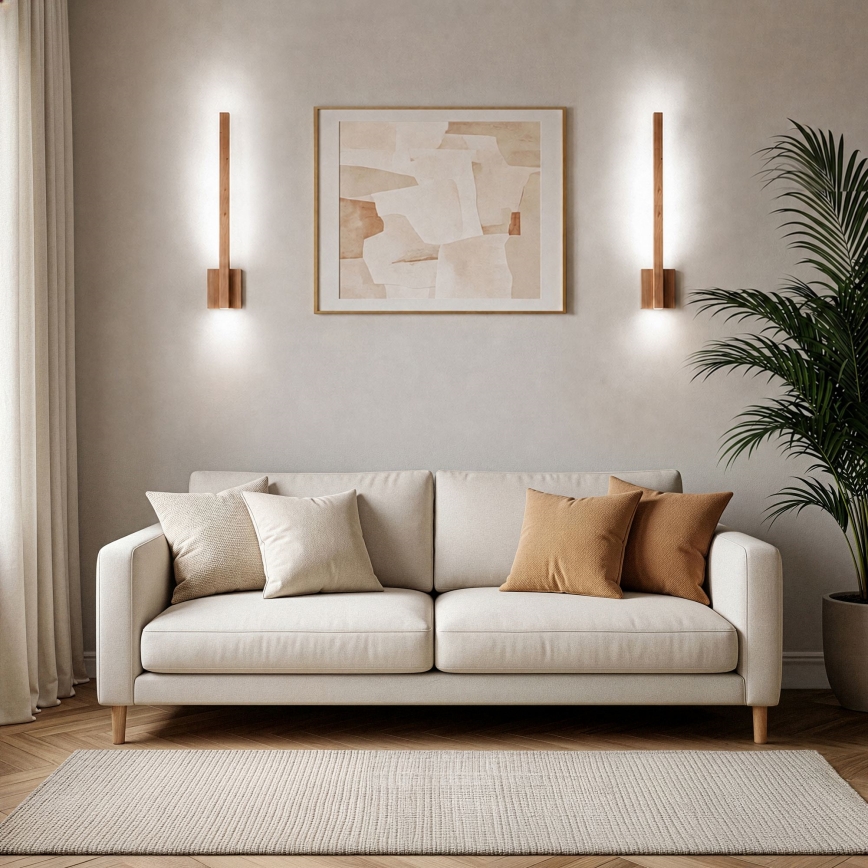 BRILAGI - Aplique de pared LED GARDALINE LED/90W/230V 100 cm roble
